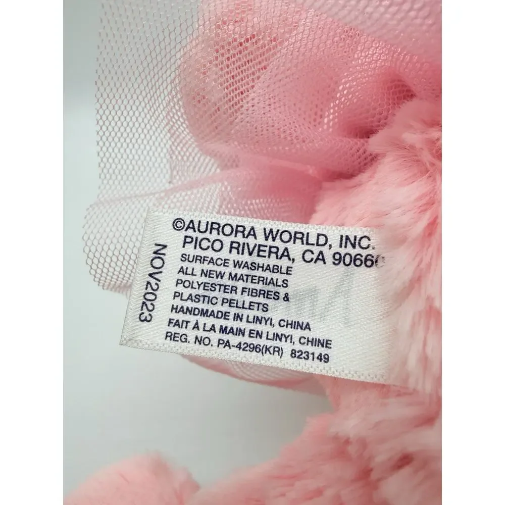 Aurora Pink Hippo Plush Amelia Twinkle Toes Dance Stuffed Toy Soft Rare HTF New